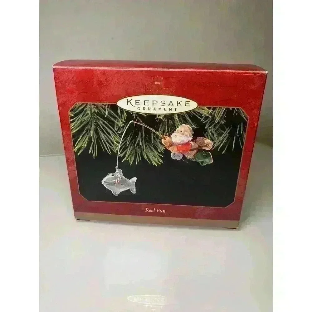 Vintage Hallmark Keepsake Santa Ornament Bundle 80s & 90s In Boxes Used 5 Total